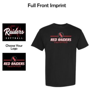 Red Raiders Fastpitch Softball Adult Garment-Dyed Heavyweight T-Shirt