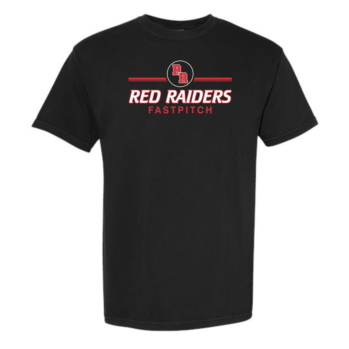 Red Raiders Fastpitch Softball Adult Garment-Dyed Heavyweight T-Shirt - Image 3