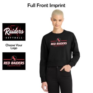 Red Raiders Fastpitch Softball Ladies District Fleece Cropped Crew