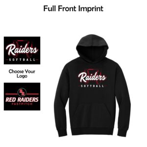 Red Raiders Fastpitch Softball Adult District Heavyweight Fleece Hoodie (Oversized fit)