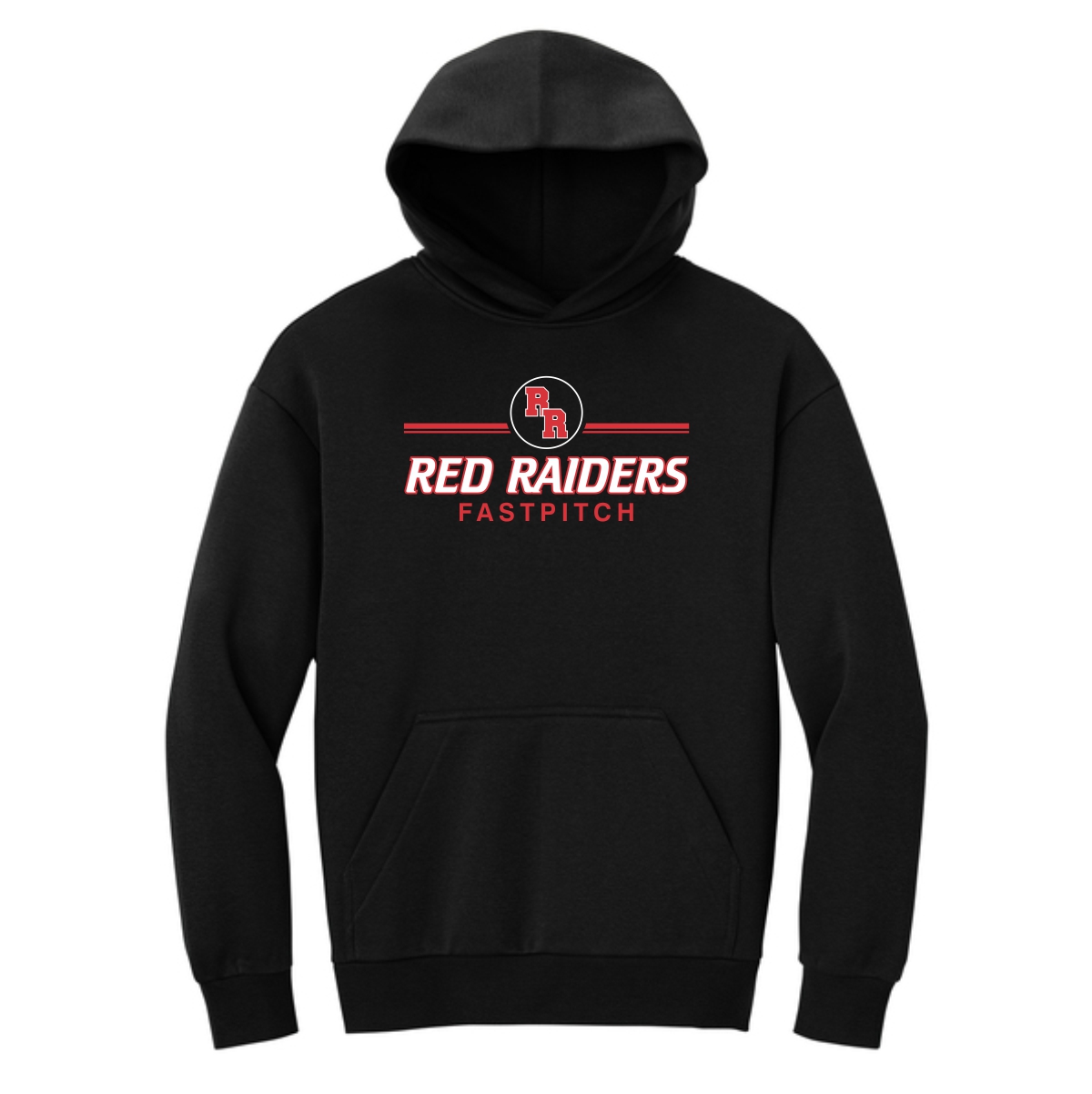 Red Raiders Fastpitch Softball Adult District Heavyweight Fleece Hoodie (Oversized fit) - Image 3
