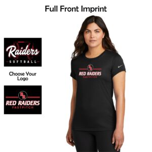 Red Raiders Fastpitch Softball Ladies Nike Swoosh Sleeve rLegend Tee