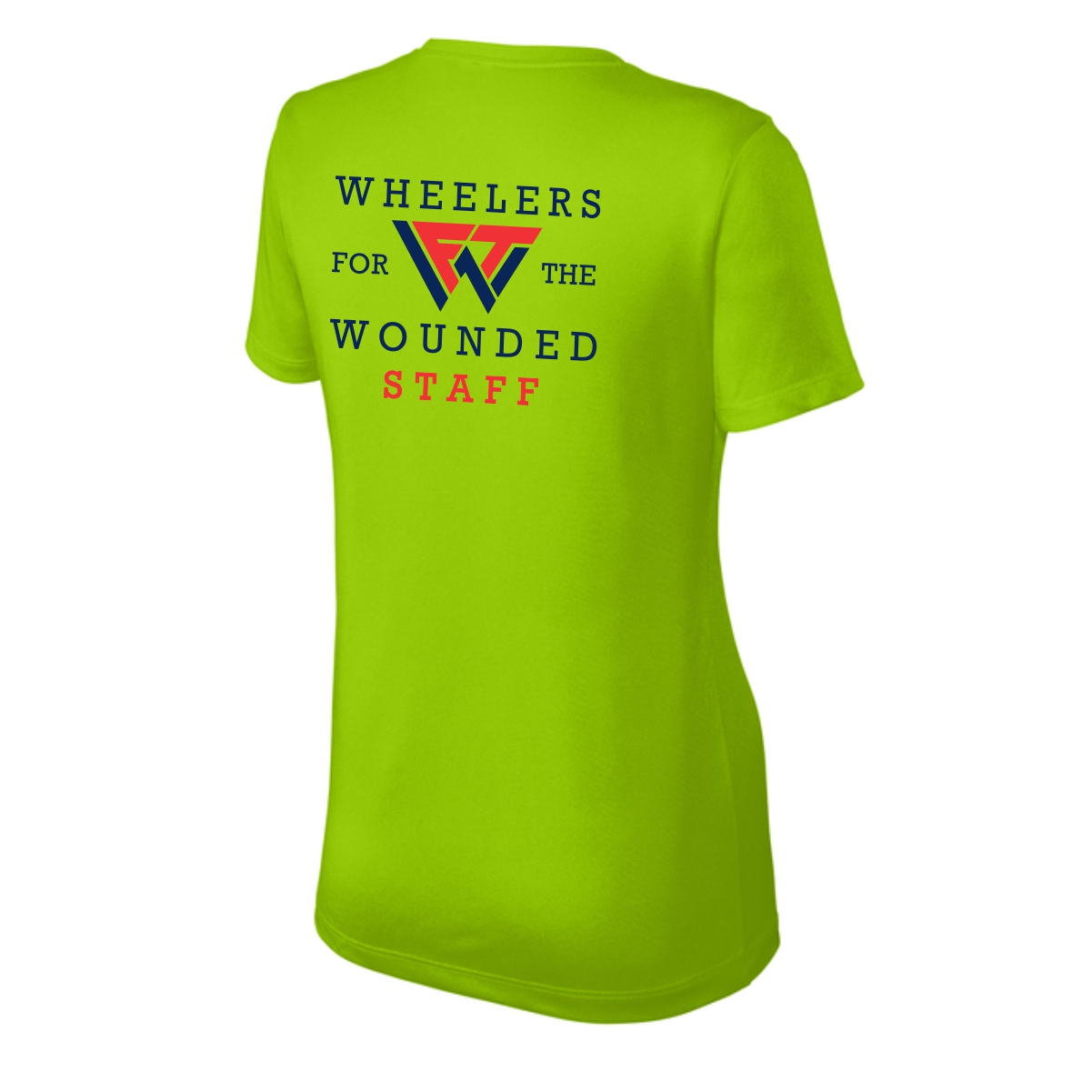 Wheelers for the Wounded 01 STAFF ONLY Ladies Performance Tee - Image 3