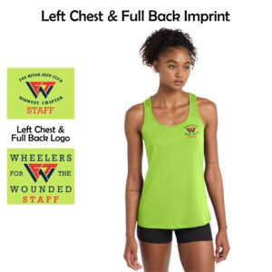 Wheelers for the Wounded 01 STAFF ONLY Ladies Performance Racerback Tank