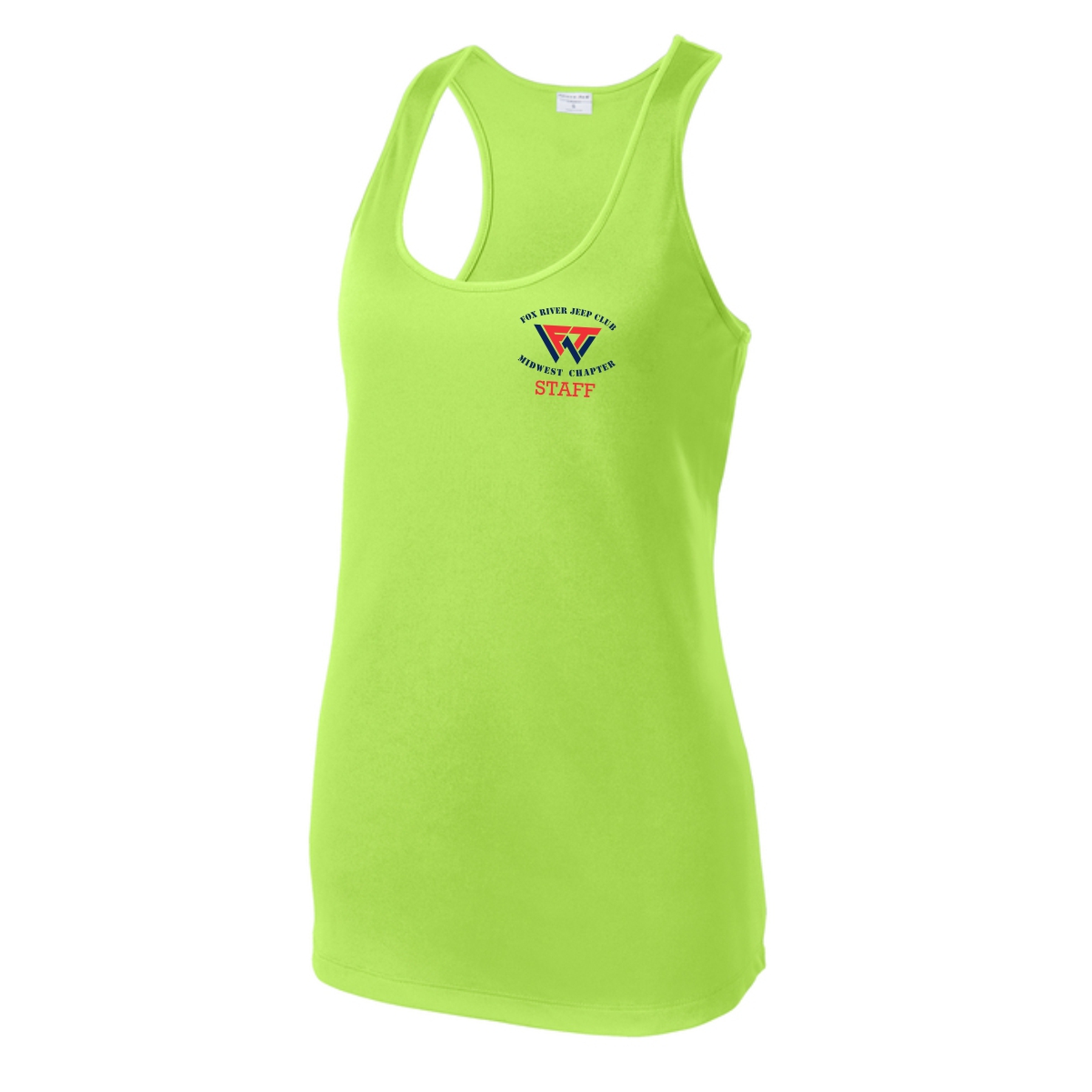 Wheelers for the Wounded 01 STAFF ONLY Ladies Performance Racerback Tank - Image 2