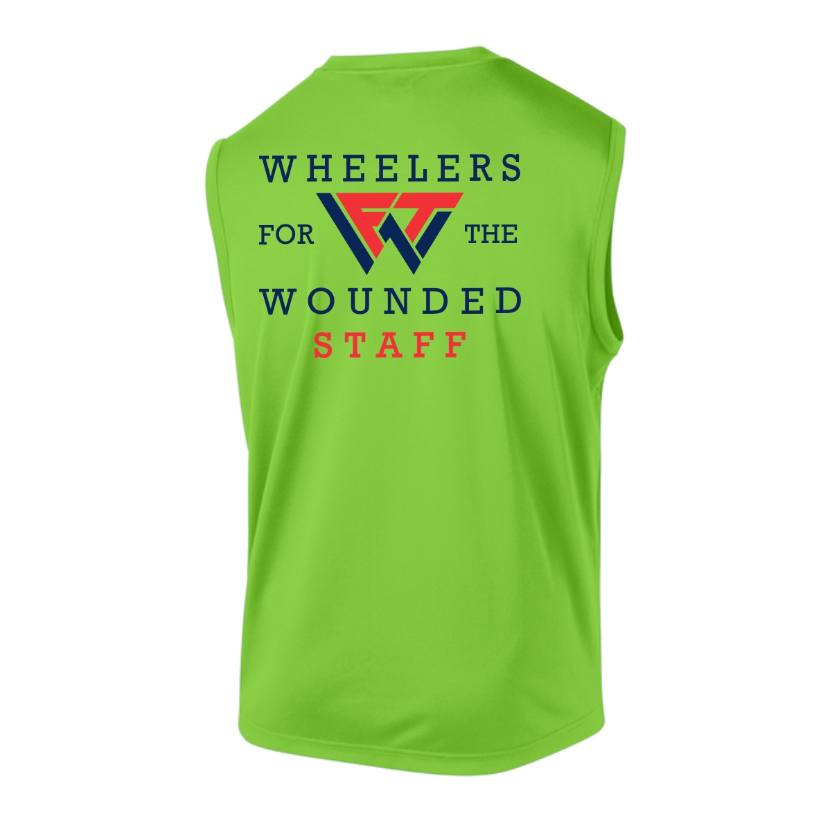 Wheelers for the Wounded 01 STAFF ONLY Performance Sleeveless Tee - Image 3