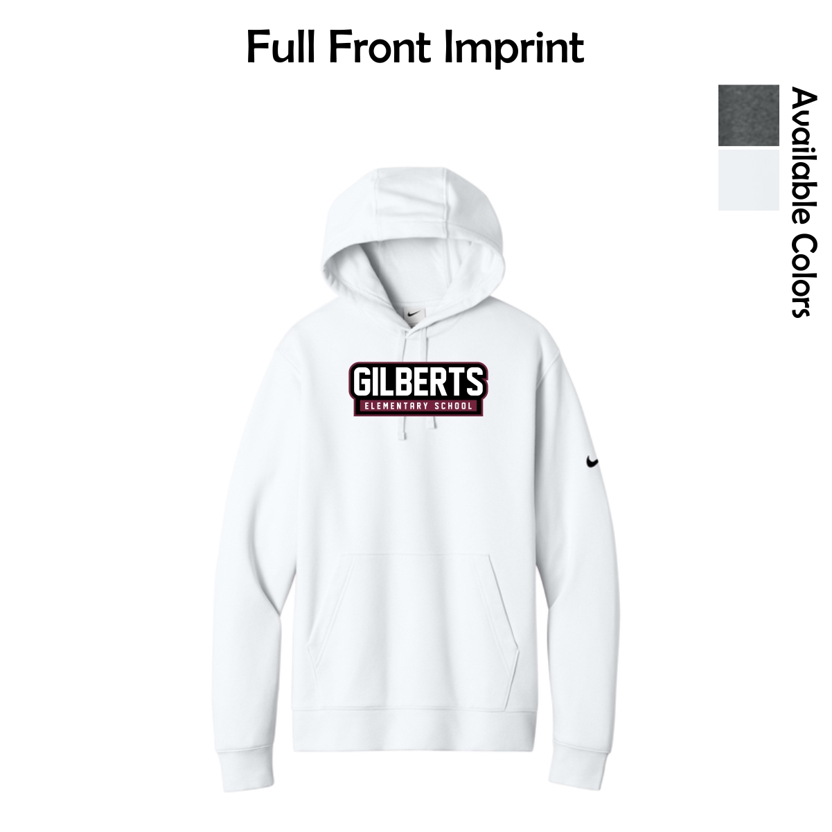 Gilberts Elementary School Adult Nike Hoodie with Logo 2