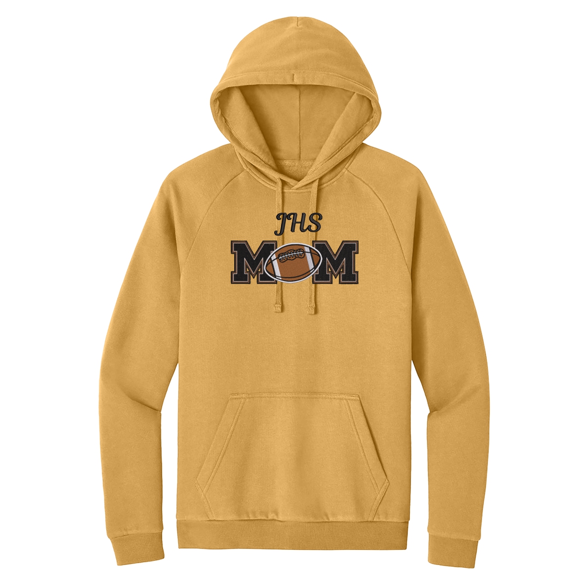 Jacobs High School Football Mom Vintage Raglan Hoodie - Image 2
