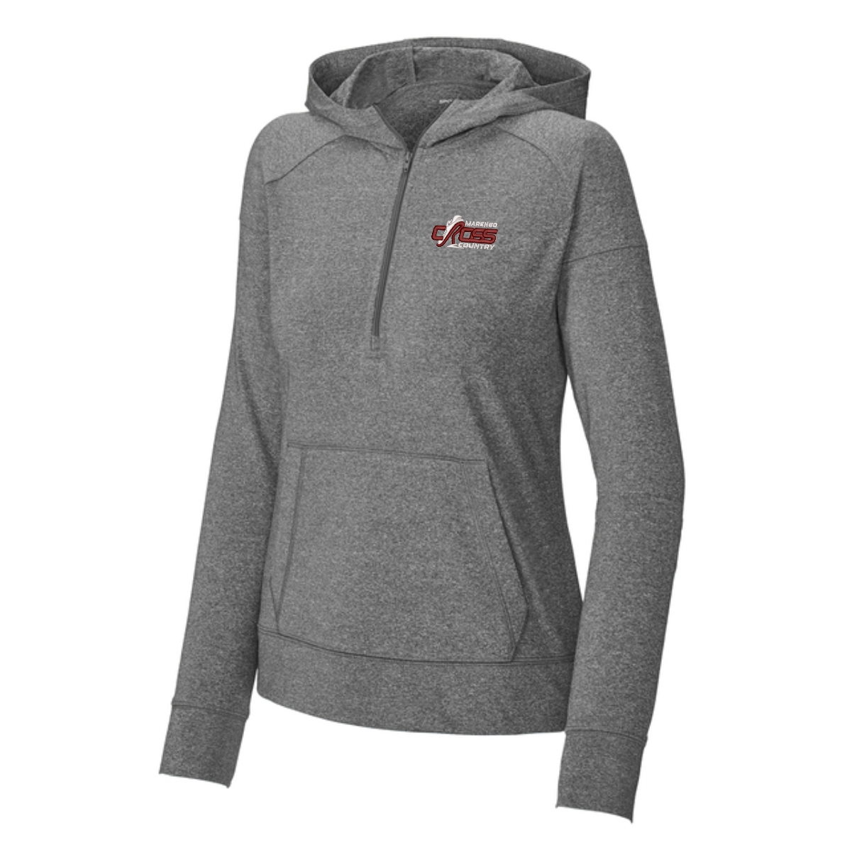 MCHS Cross Country Ladies Stretch 1/2-Zip Hoodie - Image 2