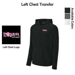 Power Softball Long Sleeve 1/2-Zip Hooded Jacket