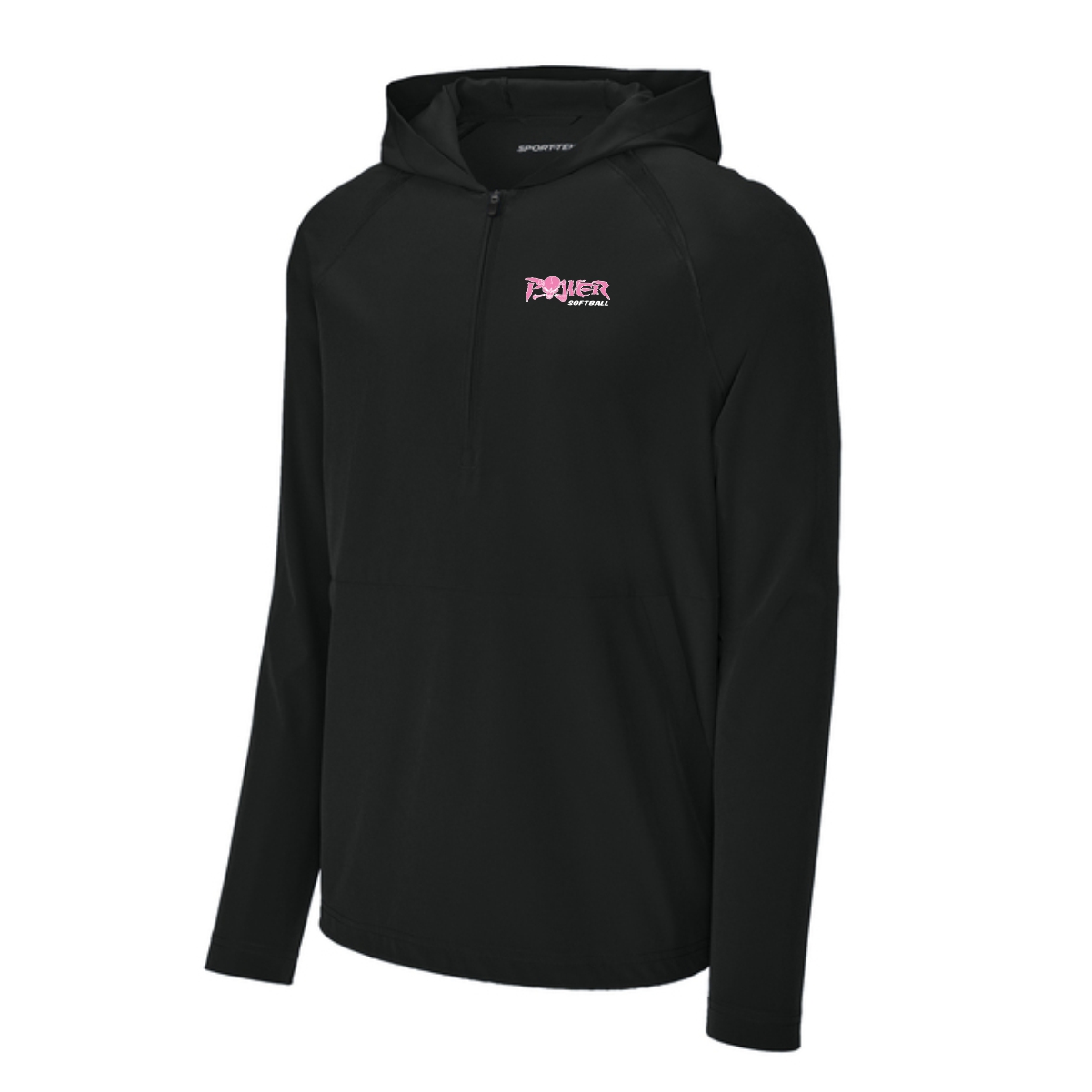 Power Softball Long Sleeve 1/2-Zip Hooded Jacket - Image 2
