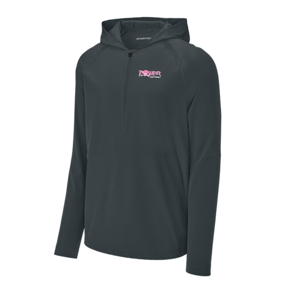 Power Softball Long Sleeve 1/2-Zip Hooded Jacket - Image 3