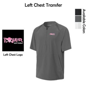 Power Softball Short Sleeve 1/2-Zip Jacket