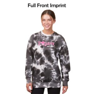 Power Softball Enza Tie Dye Fleece Crew