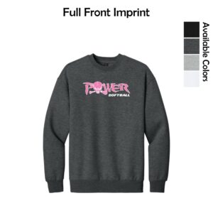 Power Softball District Heavyweight Fleece Crew (Oversized fit)