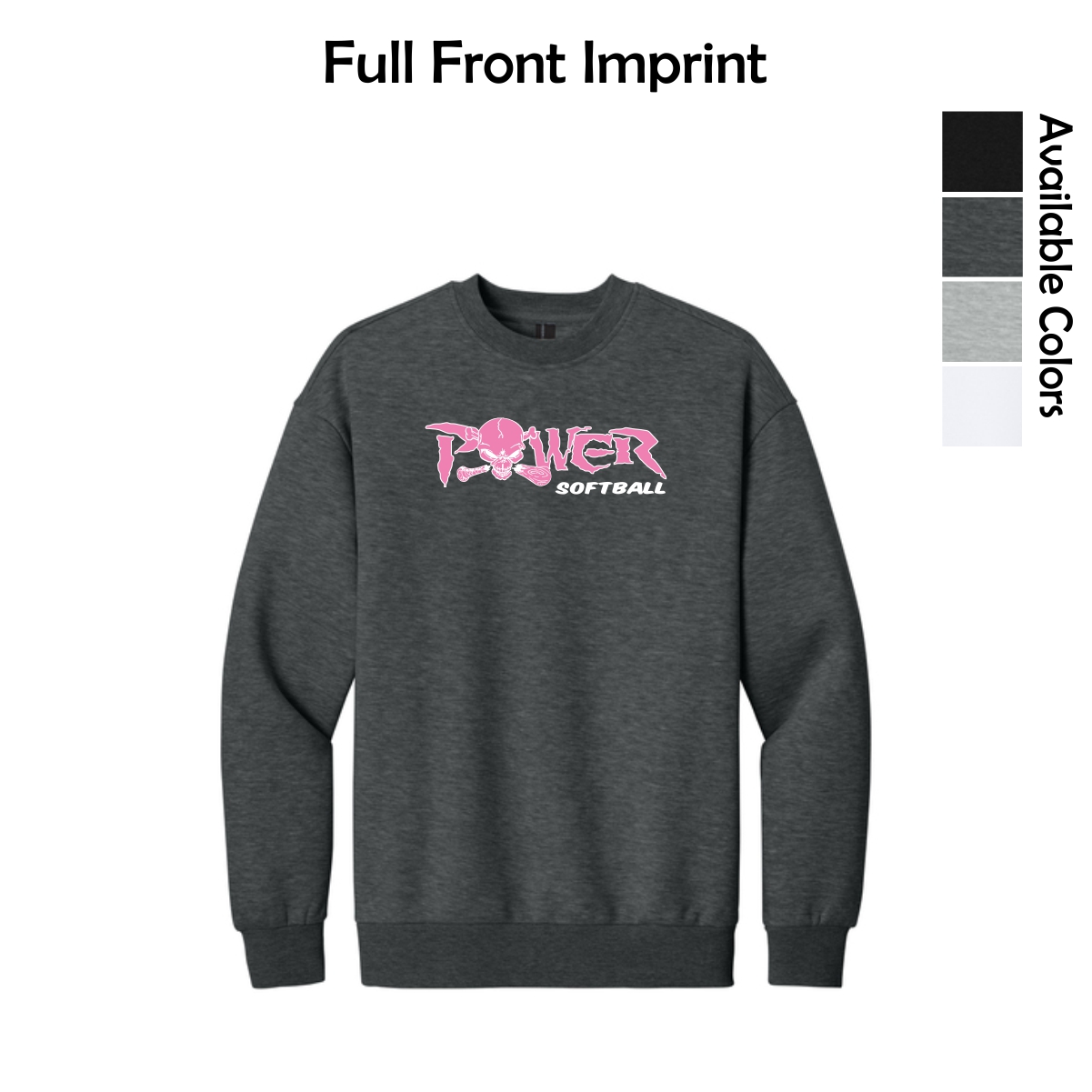 Power Softball District Heavyweight Fleece Crew (Oversized fit)