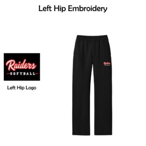 Red Raiders Fastpitch Softball Fleece Open-Bottom Sweatpants