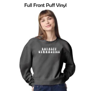Royalty Gymnastics Ladies Garment-Dyed Mid-Length Crewneck Sweatshirt