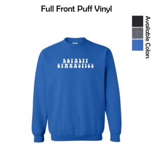 Royalty Gymnastics Crewneck Sweatshirt with Puff Vinyl