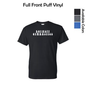 Royalty Gymnastics T-Shirt with Puff Vinyl
