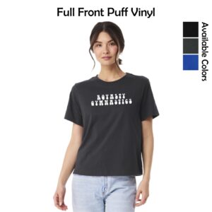 Royalty Gymnastics Ladies Heavyweight Tee with Puff Vinyl