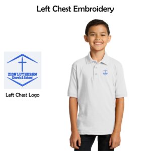 03 Zion Spiritwear Youth Jersey Knit Polo