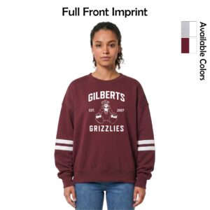 Gilberts Elementary School Ladies Boxy Varsity Crew with Logo 1