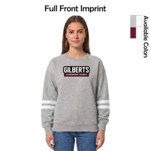 Gilberts Elementary School Ladies Boxy Varsity Crew with Logo 2