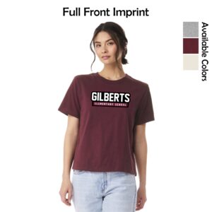 Gilberts Elementary School Ladies Heavyweight Tee with Logo 2