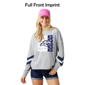 Lincoln Prairie Elementary Ladies Essential Boxy Varsity Long Sleeve Tee
