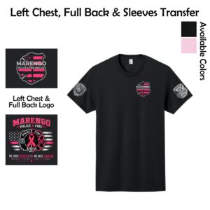 Marengo Fire/Police Breast Cancer Awareness Adult & Youth T-Shirt