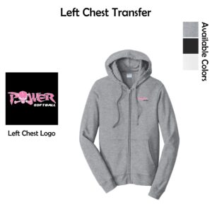 Power Softball Adult Full-Zip Hooded Sweatshirt