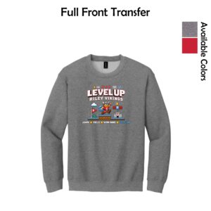 Riley Spiritwear  01 “Level Up” Adult & Youth Crewneck Sweatshirt
