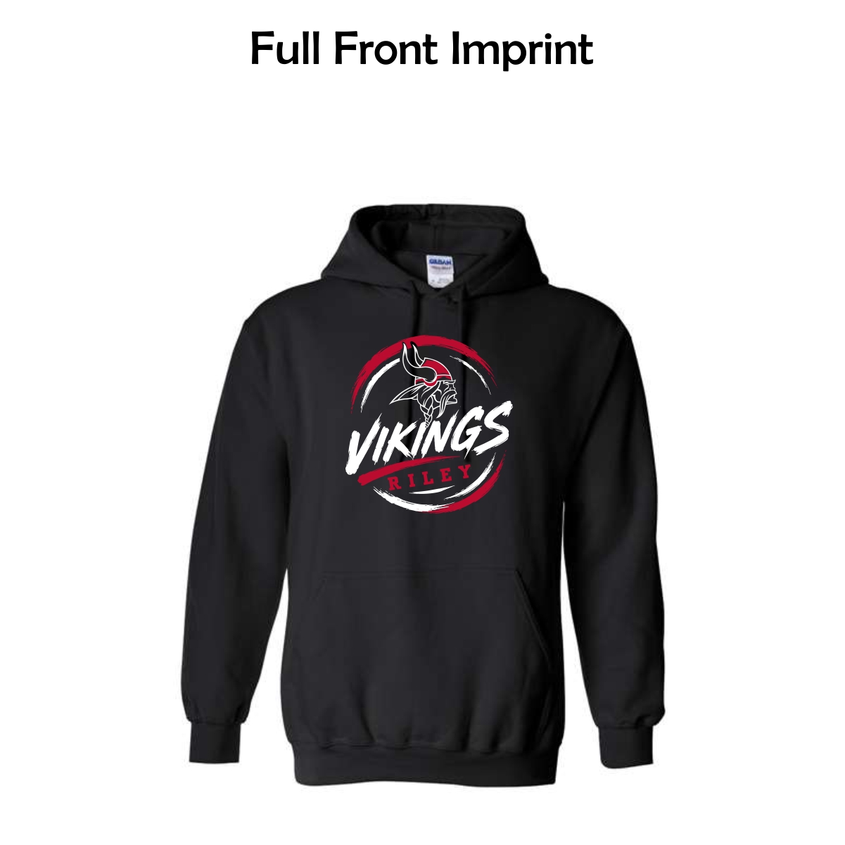 Riley Spiritwear 03 “Vikings Circle” Adult & Youth Hooded Sweatshirt