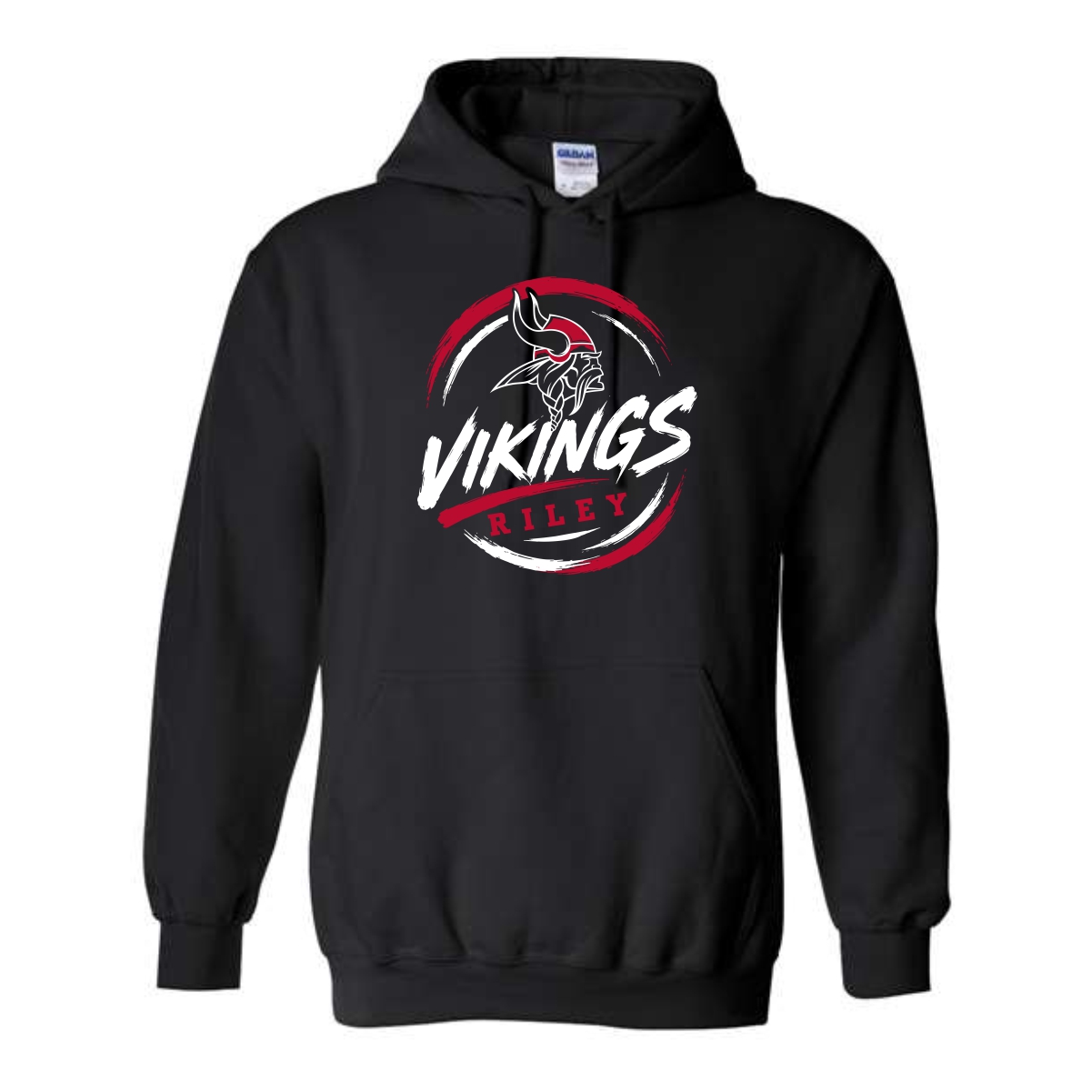 Riley Spiritwear 03 “Vikings Circle” Adult & Youth Hooded Sweatshirt - Image 2