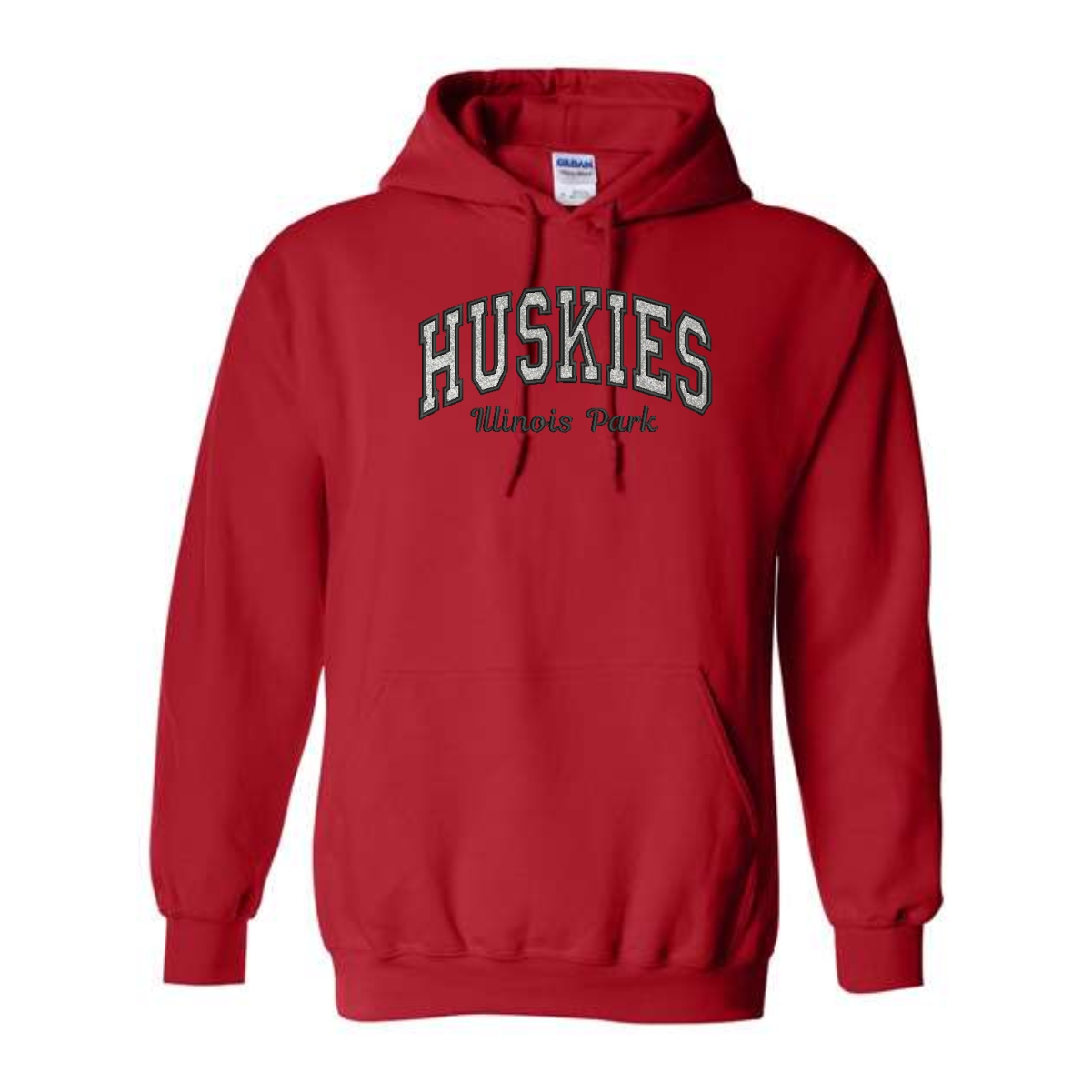 Illinois Park Embrodiery & Glitter Vinyl Adult Hooded Sweatshirt - Image 3