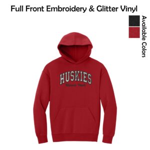 Illinois Park Embrodiery & Glitter Vinyl Adult District Heavyweight Fleece Hoodie (Oversized fit)