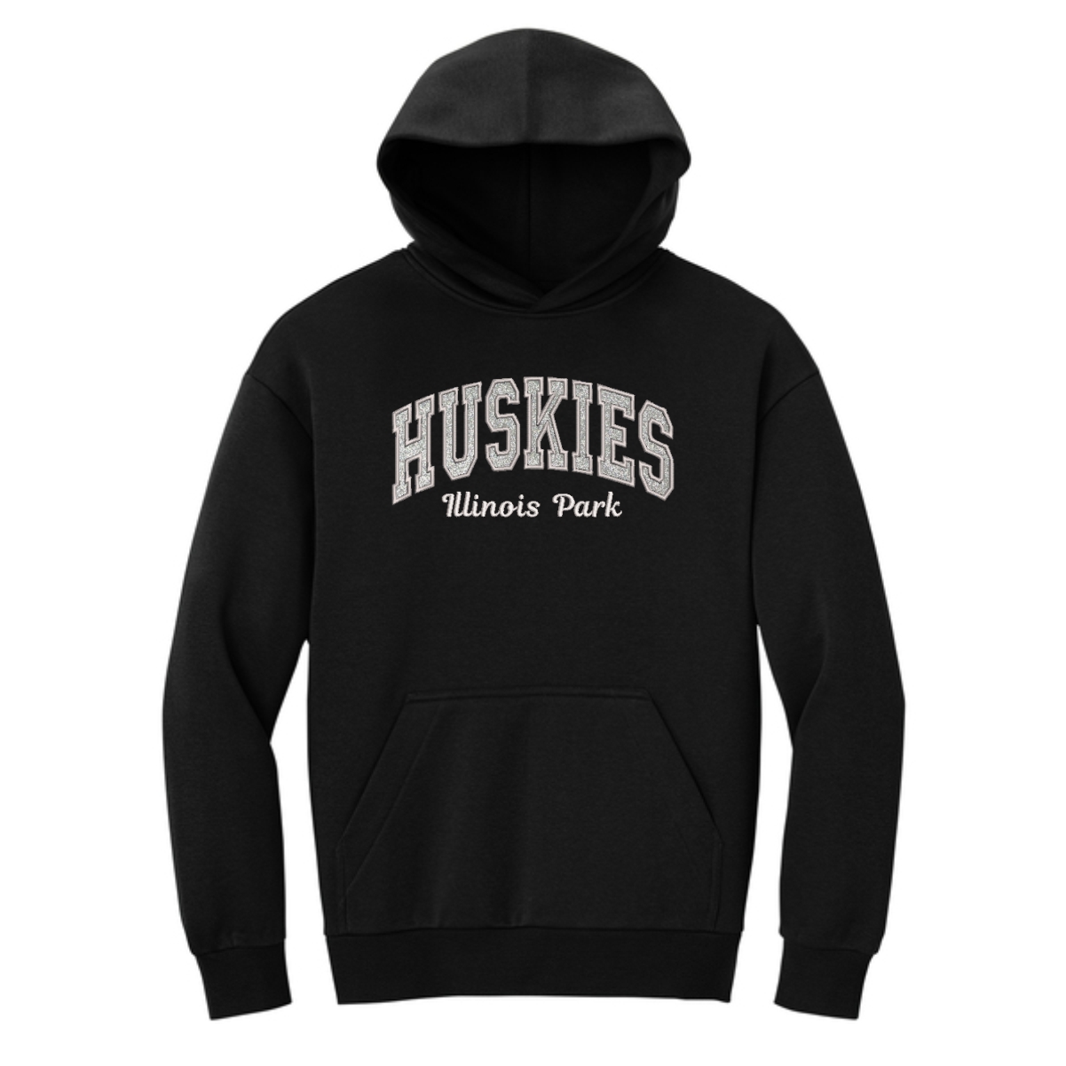 Illinois Park Embrodiery & Glitter Vinyl Adult District Heavyweight Fleece Hoodie (Oversized fit) - Image 2