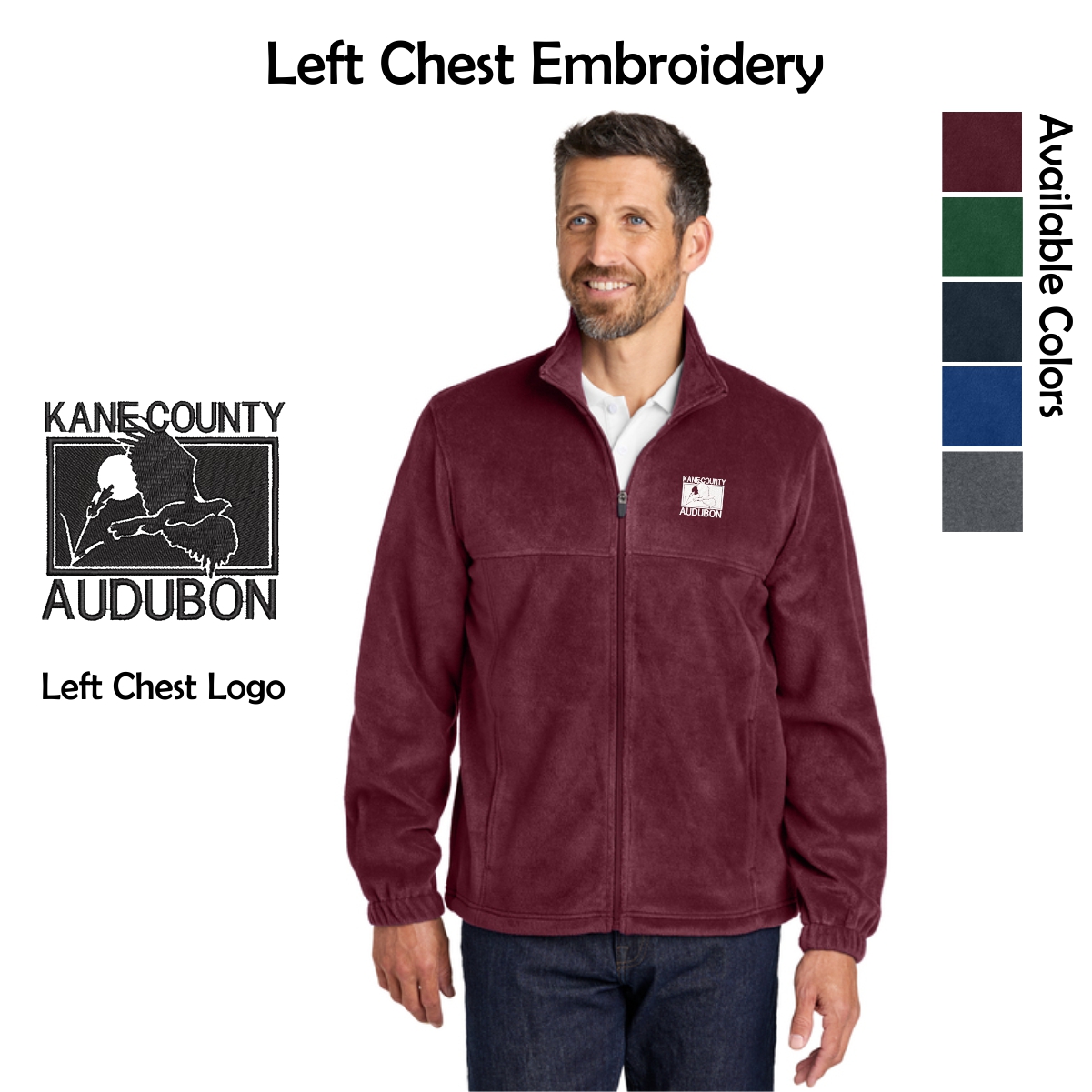 Kane County Audubon Plush Fleece Full-Zip Jacket