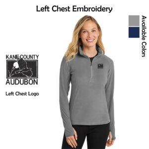 Kane County Audubon Ladies Microfleece 1/2-Zip Pullover