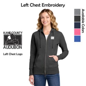 Kane County Audubon Ladies Full-Zip Hooded Sweatshirt