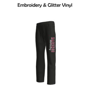 MCHS Cheer District Fleece Open-Bottom Sweatpant with Emboidery & Glitter Vinyl