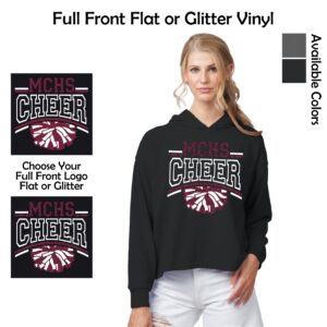 MCHS Cheer Ladies Boxy Beach Fleece Hood