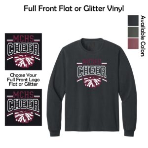 MCHS Cheer BELLA+CANVAS Heavyweight Garment-Dyed Long Sleeve Tee