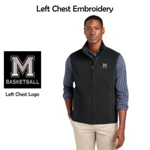 MCHS Girls Basketball Adult Brooks Brothers Fleece Vest