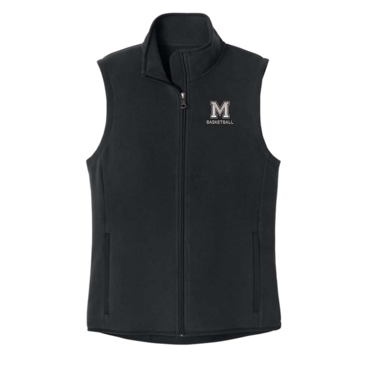 MCHS Girls Basketball Ladies Brooks Brothers Fleece Vest - Image 2