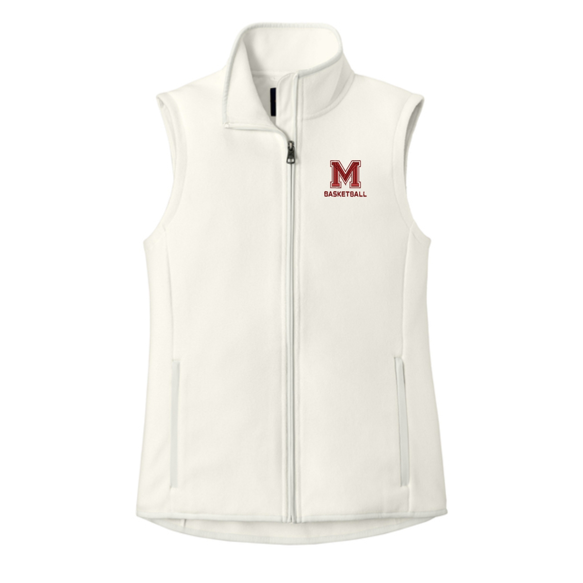 MCHS Girls Basketball Ladies Brooks Brothers Fleece Vest - Image 3