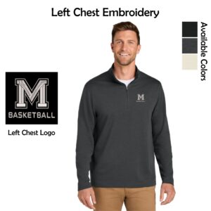 MCHS Girls Basketball Adult Port Authority 1/4-Zip Pullover