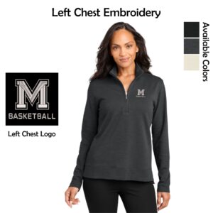 MCHS Girls Basketball Ladies Port Authority Breakwater 1/4-Zip
