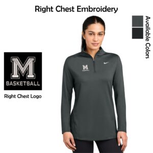 MCHS Girls Basketball Ladies Nike 1/2-Zip